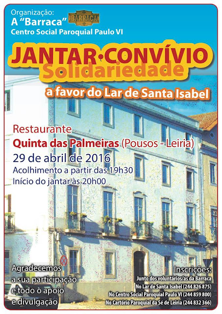 Jantar da Barraca – 29 de Abril