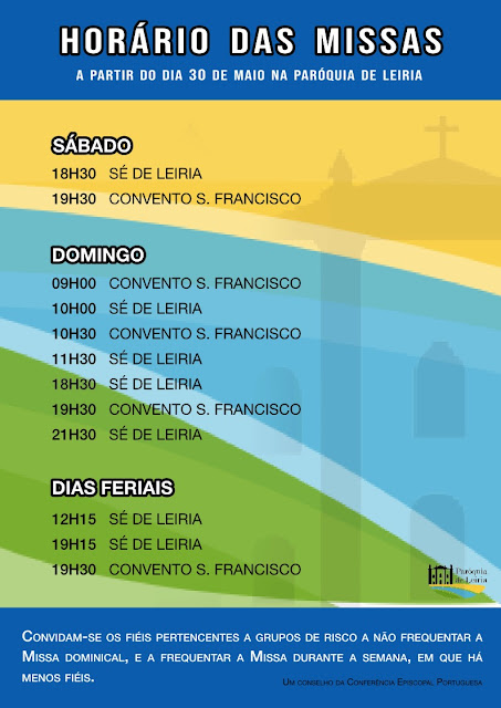 Covid-19 – Horários das Missas (provisórios)
