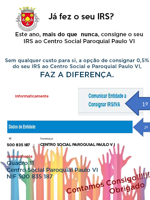 IRS a favor do Centro Social Paulo VI